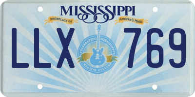 MS license plate LLX769