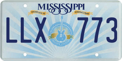 MS license plate LLX773
