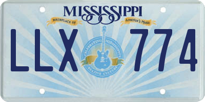 MS license plate LLX774
