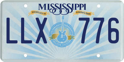MS license plate LLX776