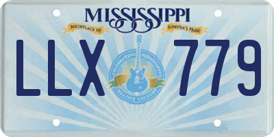 MS license plate LLX779