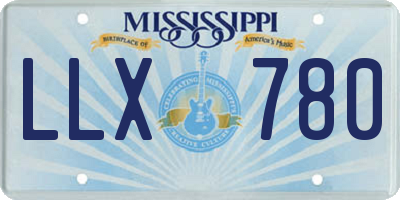 MS license plate LLX780