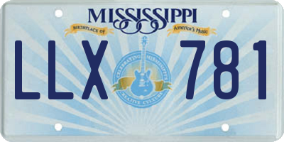MS license plate LLX781