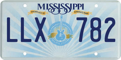 MS license plate LLX782