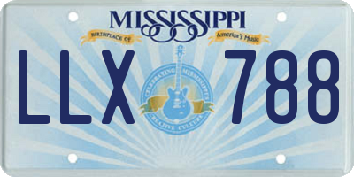 MS license plate LLX788