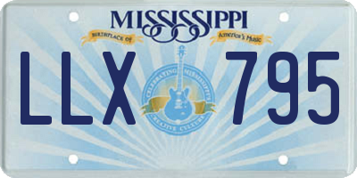 MS license plate LLX795