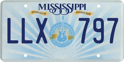 MS license plate LLX797