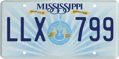 MS license plate LLX799