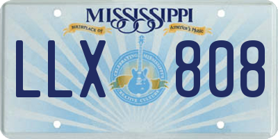 MS license plate LLX808