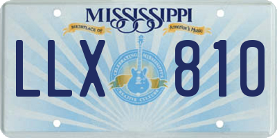 MS license plate LLX810