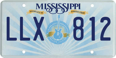 MS license plate LLX812