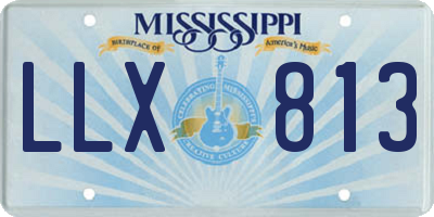 MS license plate LLX813