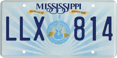 MS license plate LLX814