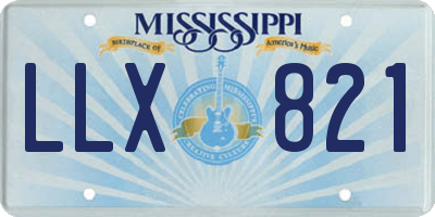 MS license plate LLX821
