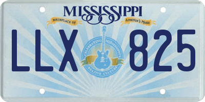 MS license plate LLX825
