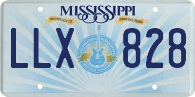 MS license plate LLX828