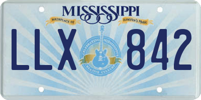 MS license plate LLX842
