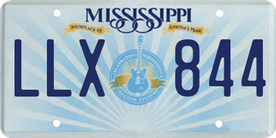 MS license plate LLX844