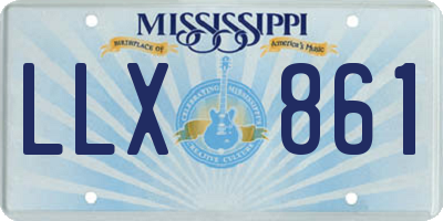 MS license plate LLX861