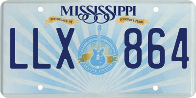 MS license plate LLX864