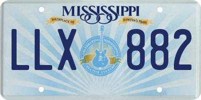 MS license plate LLX882