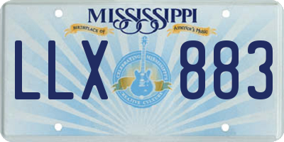 MS license plate LLX883
