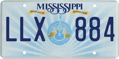 MS license plate LLX884