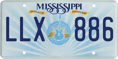MS license plate LLX886