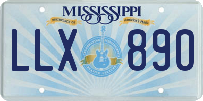 MS license plate LLX890