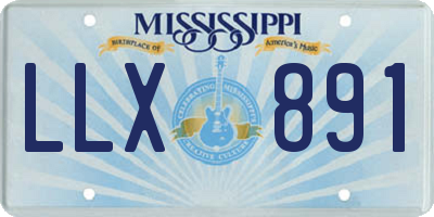 MS license plate LLX891