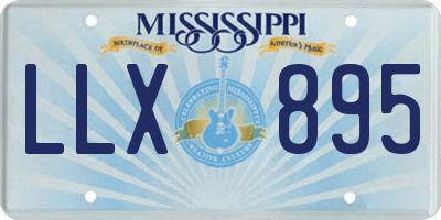 MS license plate LLX895