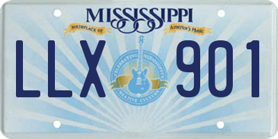 MS license plate LLX901