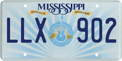 MS license plate LLX902