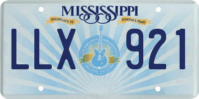 MS license plate LLX921