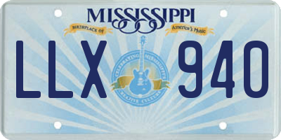 MS license plate LLX940