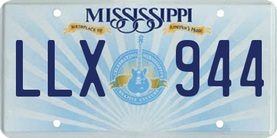 MS license plate LLX944