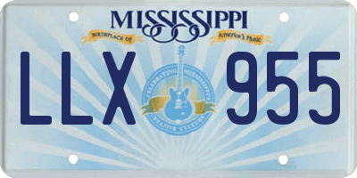 MS license plate LLX955