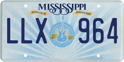 MS license plate LLX964