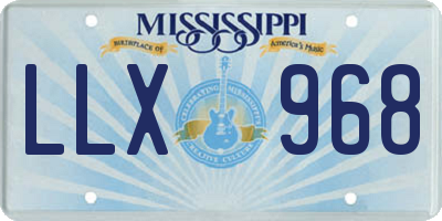 MS license plate LLX968