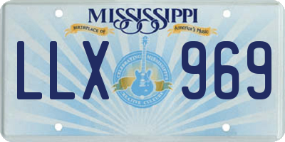 MS license plate LLX969