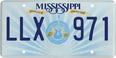 MS license plate LLX971