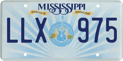 MS license plate LLX975