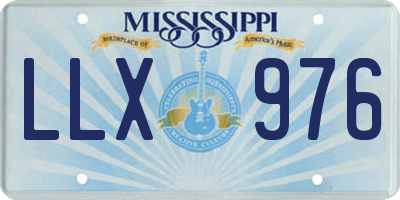 MS license plate LLX976