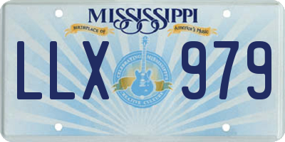MS license plate LLX979