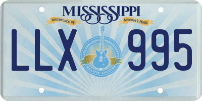MS license plate LLX995