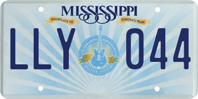 MS license plate LLY044