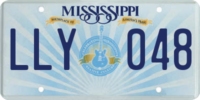 MS license plate LLY048