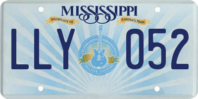MS license plate LLY052