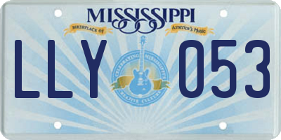 MS license plate LLY053