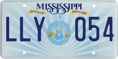 MS license plate LLY054
